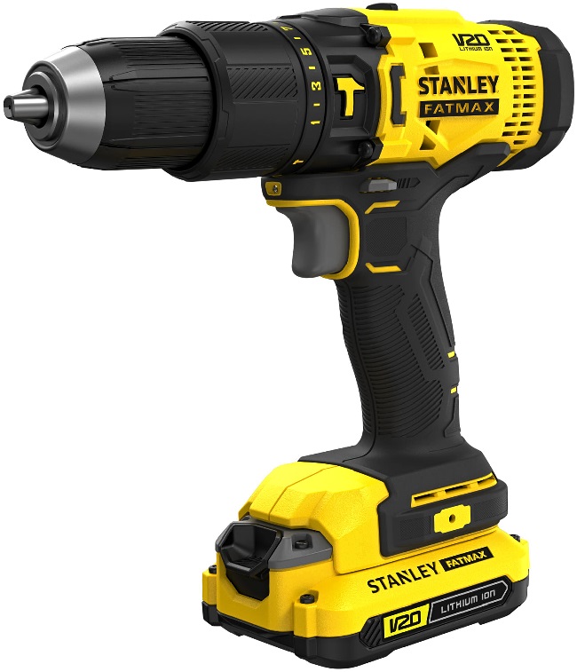 Stanley SFMCD711C2K příklepová aku vrtačka, 2x1,5Ah Li-Ion V20