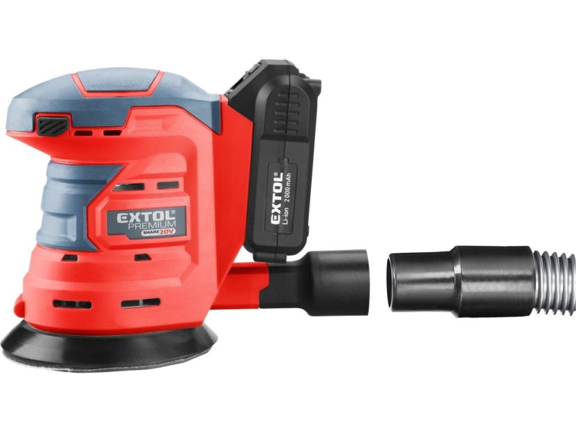 EXTOL PREMIUM 8891846 bruska excentrická aku SHARE20V, 125mm, 20V Li-ion, 2000mAh