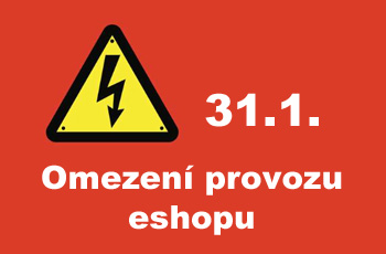 Omezení provozu eshopu 31.1.