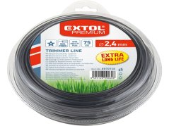 EXTOL PREMIUM 8870928 žací struna do sekačky s jádrem, hvězdicový profil, 2,4mm, 75m, PA66