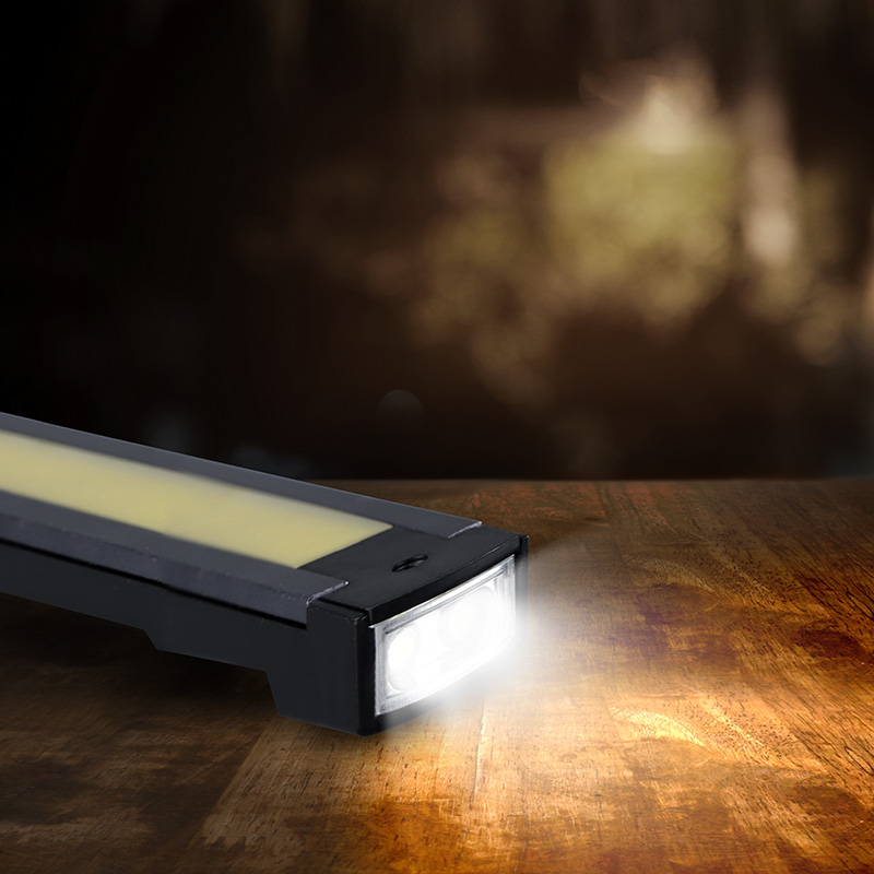 Solight WM20 pracovní nabíjecí LED lampa, 500lm + 70lm, COB, Li-Ion, USB, černooranžová