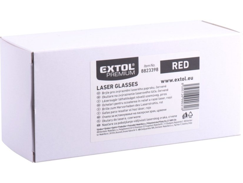 EXTOL PREMIUM 8823399 brýle pro zvýraznění laser. paprsku, zelené