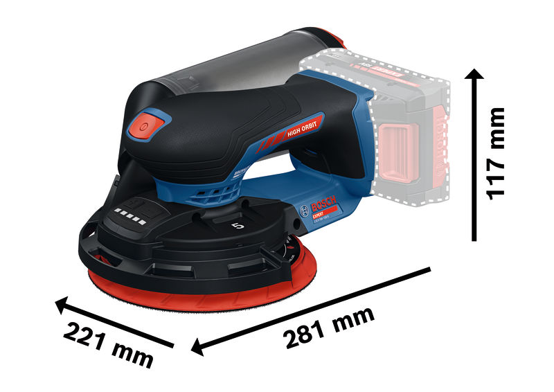 Akumulátorová excentrická bruska Bosch EXEX18V-150-5.