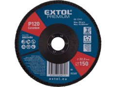 EXTOL PREMIUM kotouč lamelový šikmý korundový, O150mm, P120