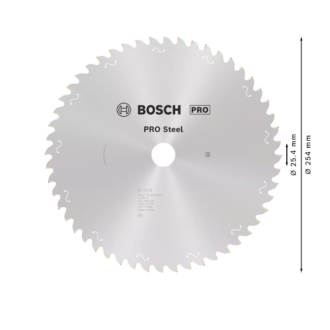 Bosch kotouč pilový PRO STEEL 254x25,4mm 52Z 2608844867