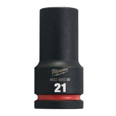 Milwaukee průmyslová hlavice prodloužená Shockwave 3/4" HEX 21mm 4932480380
