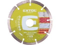 EXTOL CRAFT 108812 kotouč diamantový řezný segmentový - suché řezání, O 125x22,2x2mm