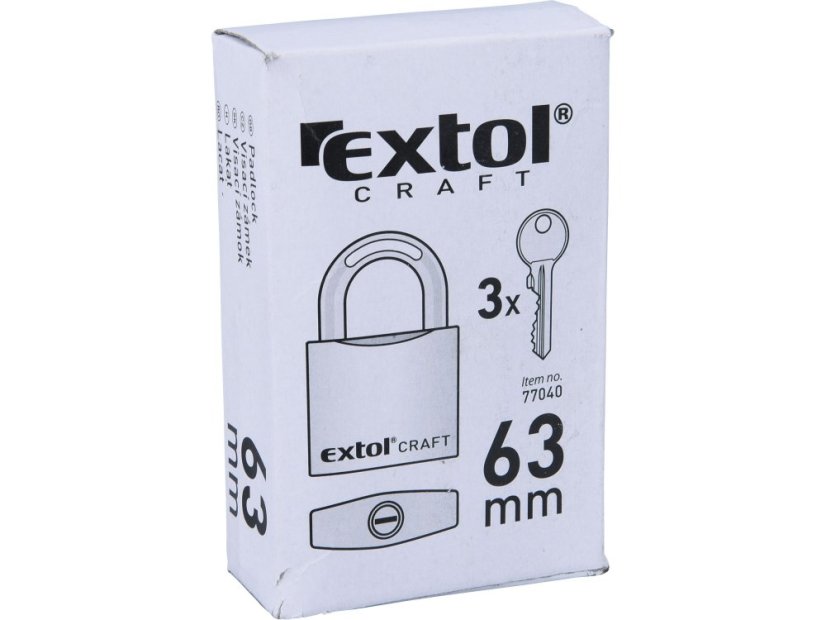 EXTOL CRAFT 77040 zámek visací litinový barevný, 63mm