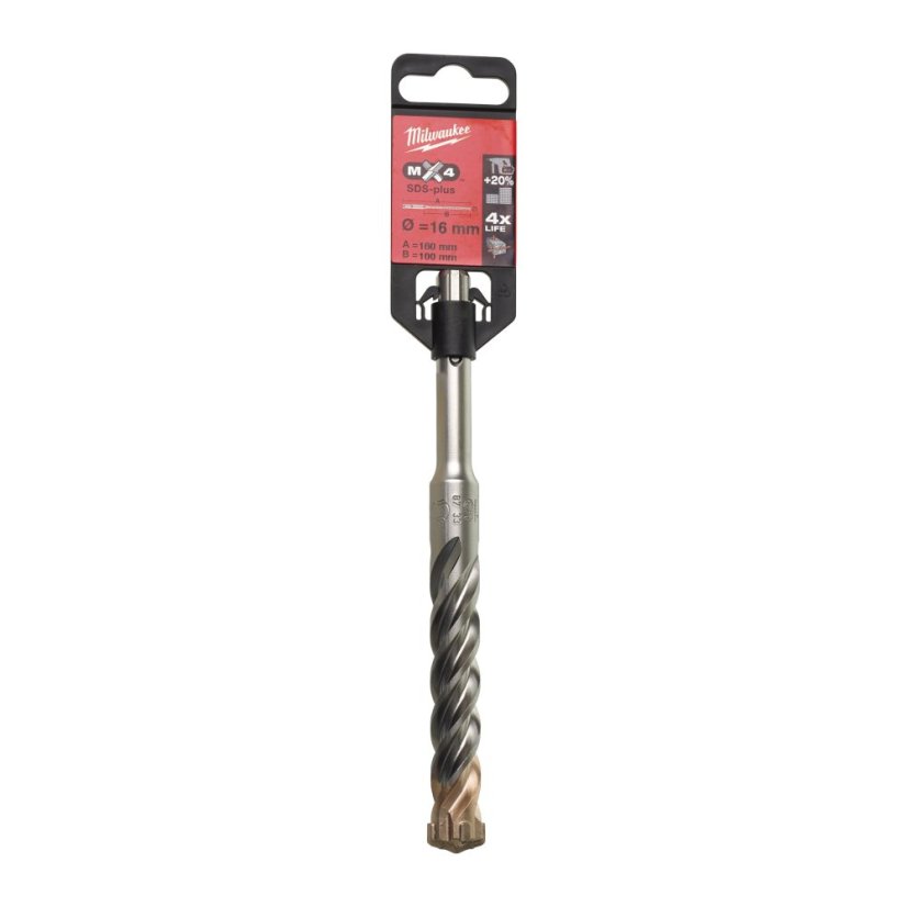 Milwaukee 16x110x160mm vrták SDS-Plus čtyřbřit MX4 4932430726