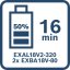EXAL18V2-320 2x EXBA18V-80 16 min. EXAL18V2-320 2x EXBA18V-80 16 min.