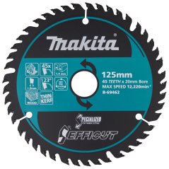Makita B-69462 kotouč pilový dřevo Efficut 125x20mm 45Z