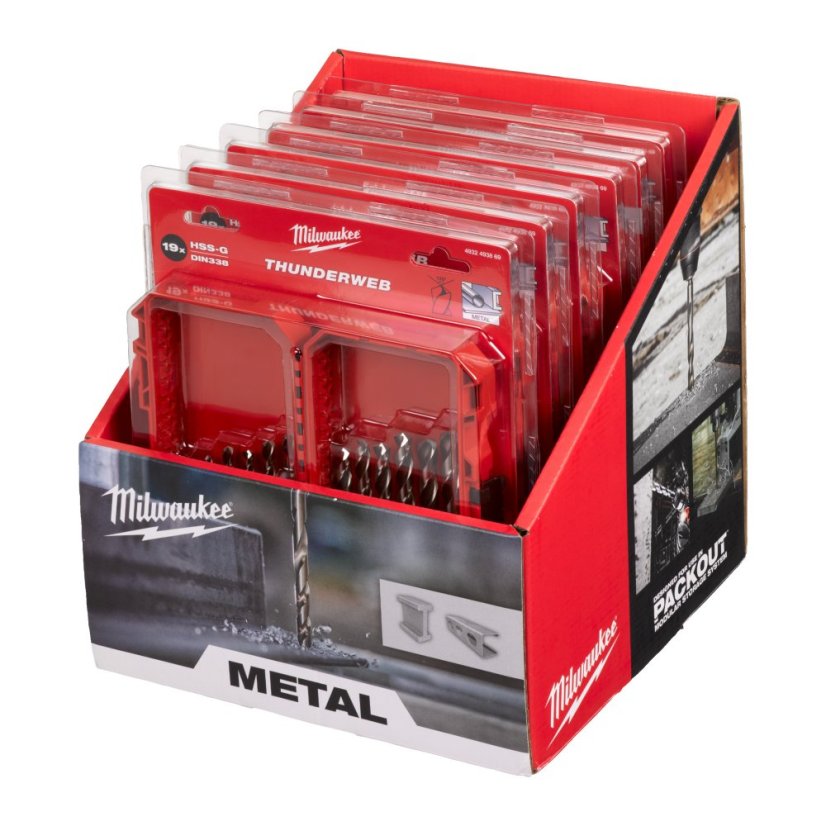 Milwaukee sada vrtáků THUNDERWEB HSS-G 19 ks 4932493869