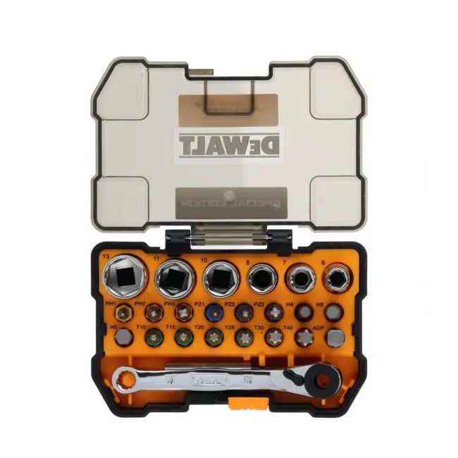 Dewalt DT70906 24dílná sada bitů a nástrčných klíčů edice McLaren
