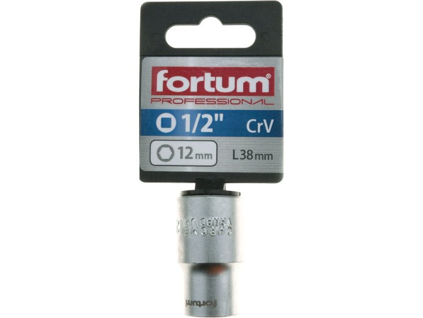 FORTUM 4700412 hlavice nástrčná 1/2", 12mm, L 38mm