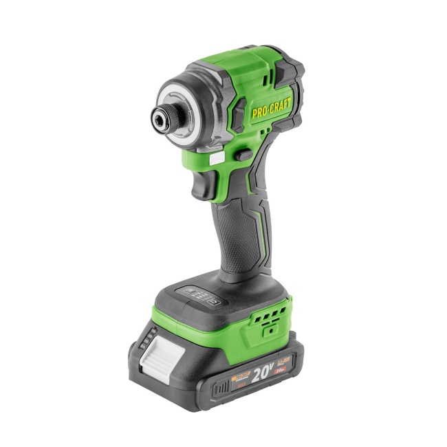 Procraft PS25-1B-C aku rázový utahovák 1/4" Hex 230 Nm 20 V 1x2Ah