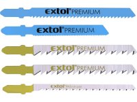 EXTOL PREMIUM 8805100 plátky do přímočaré pily-mix, sada 5ks, Bi-metal, HSS, HCS