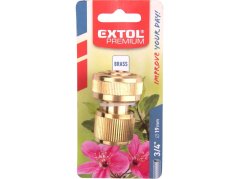 EXTOL PREMIUM 8876003 rychlospojka na hadici, 3/4", MOSAZ