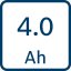 4,0 Ah. 4,0 Ah.