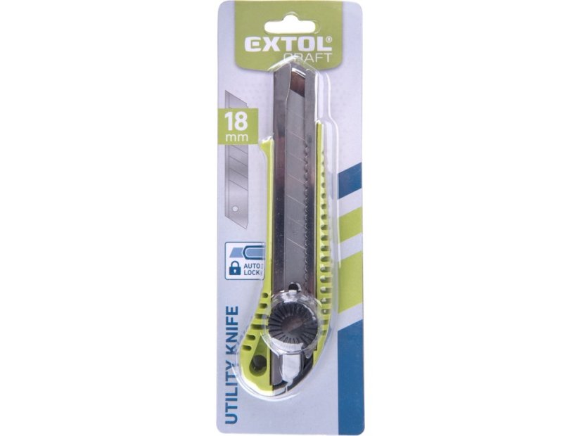 EXTOL CRAFT 955007 nůž ulamovací s kovovou výstuhou, 18mm