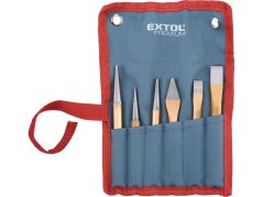 EXTOL PREMIUM 8801820 sekáče, průbojníky a důlčík, sada 6ks