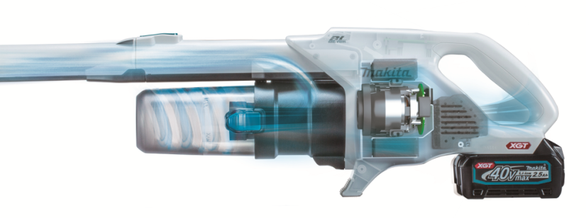 Makita CL004GZ aku vysavač s cyklónovou filtrací a el. kartáčem Li-ion XGT 40V,bez aku Z