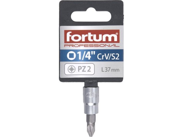 FORTUM 4701822 hlavice zástrčná 1/4" hrot pozidriv, PZ 2, L 37mm