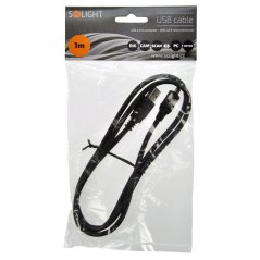 Solight SSC1301E USB kabel, USB 2.0 A konektor - USB B micro konektor, sáček, 1m