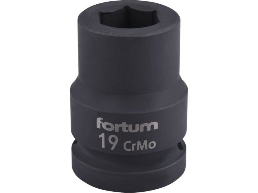FORTUM 4703019 hlavice nástrčná rázová 3/4", 19mm, L 52mm FORTUM 4703019 hlavice nástrčná rázová 3/4", 19mm, L 52mm