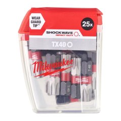Milwaukee šroubovací bity TX 40x25mm Shockwave 25ks 4932430889