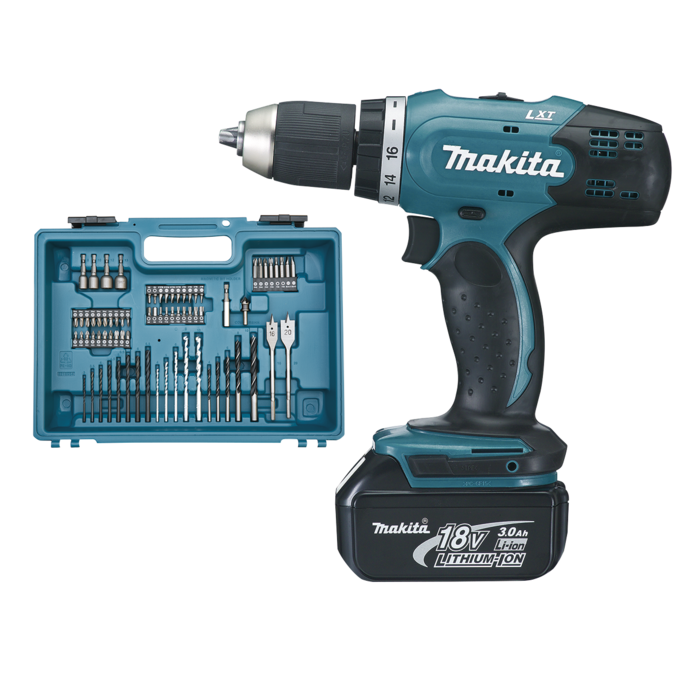 Makita DDF453SFX1 aku vrtací šroubovák s příslušenstvím Li-ion 18V/3,0Ah