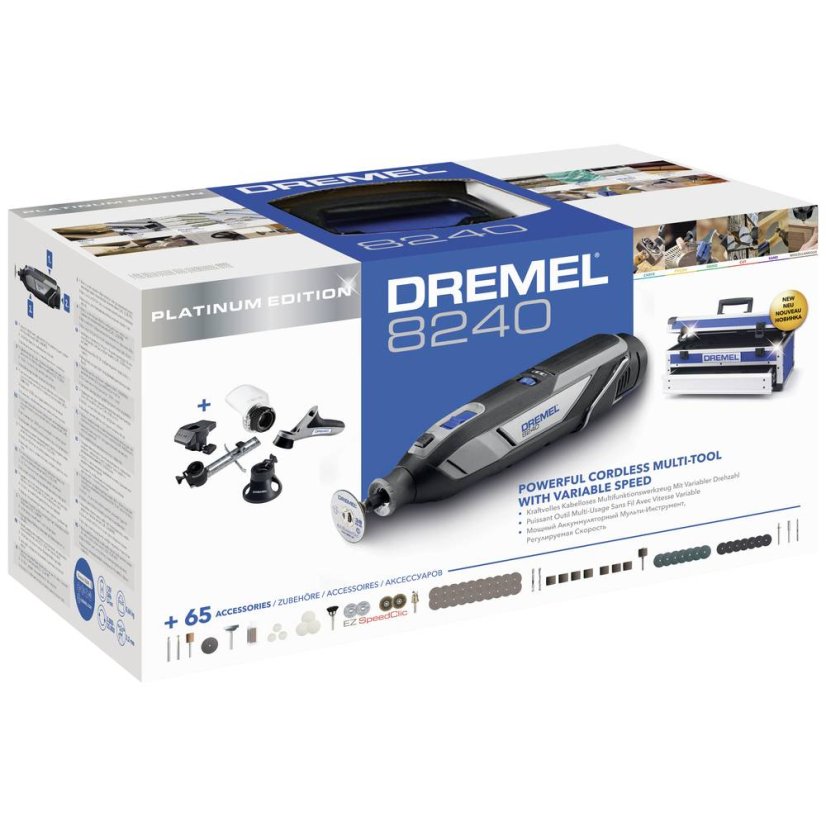 Dremel 8240-5/65 Platinum univerzální sada aku nářadí 12V 2x2Ah