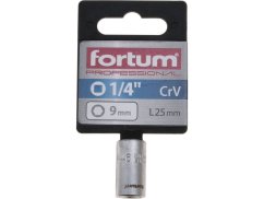 FORTUM 4701409 hlavice nástrčná 1/4", 9mm, L 25mm