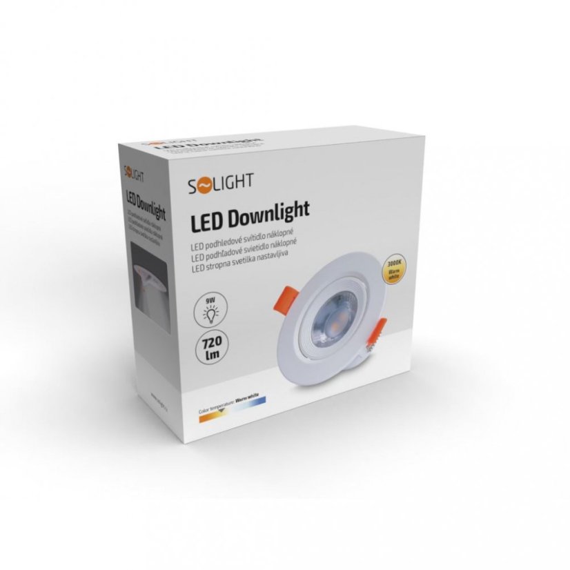 Solight WD210 LED podhledové světlo bodové, 5W, 400lm, 3000K, kulaté, bílé