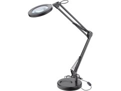 EXTOL LIGHT 43160 lampa stolní s lupou, USB napájení, 1300lm, 3 barvy světla, 5x zvětšení