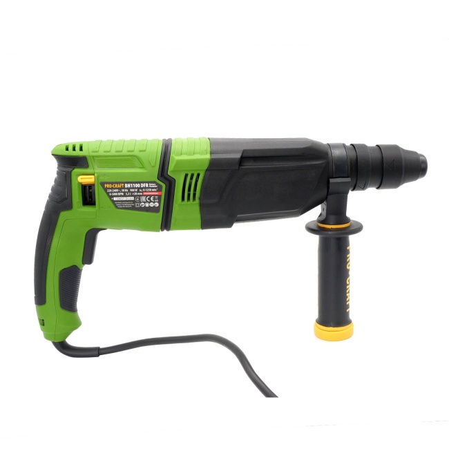 Procraftt BH1100DFR kombinované kladivo vyměnitelná hlava SDS-Plus 3,2 J 900 W