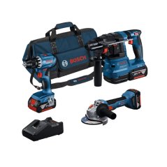 Bosch GSR 18V-45+GWS 18V-8+GBH 18V-22 aku sada nářadí 18V 3x 4Ah 0615A5007L