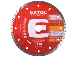 EXTOL PREMIUM 8803034 kotouč diamantový řezný TURBO PLUS - suché i mokré řezání, O 180x22,2x2,8mm