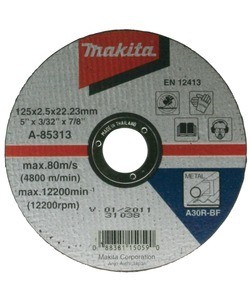 Makita A-85313 kotouč řezný 125x2,5x22 ocel Makita A-85313 kotouč řezný 125x2,5x22 ocel