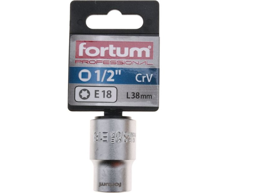 FORTUM 4700703 hlavice nástrčná vnitřní TORX 1/2", E 18, L 38mm