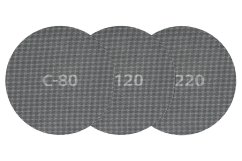 Wolfcraft 5 x samodržná mřížková plátna zrno 120, pr. 180 mm 5615000