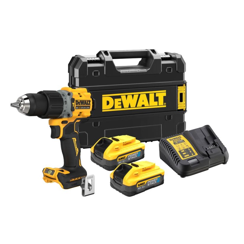 DeWalt DCD805H2T-QW 18 V XR příklepová vrtačka 2x aku POWERSTACK 5,0 Ah