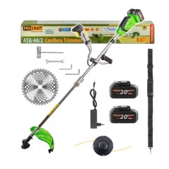 Procraft ATA-40/2 aku křovinořez 20V 2x4Ah