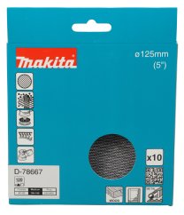 Makita D-78667 brusný papír síťka 125mm A120 10ks