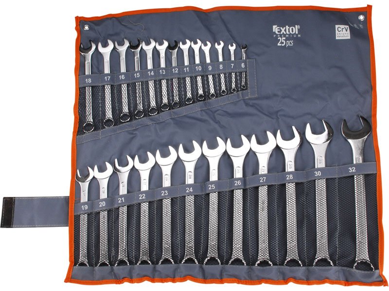 EXTOL PREMIUM 6334 klíče očkoploché, sada 25ks, 6-32mm EXTOL PREMIUM 6334 klíče očkoploché, sada 25ks, 6-32mm