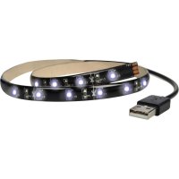 Solight WM501 LED pásek pro TV, 100cm, USB, vypínač, studená bílá