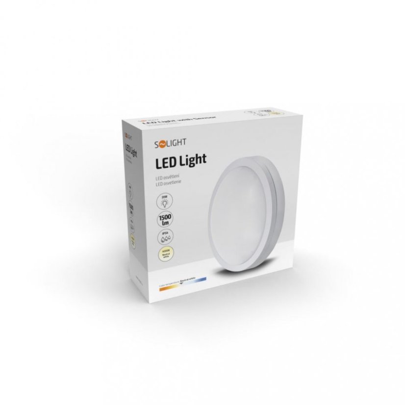 Solight WO781-W LED venkovní osvětlení Siena, bílé, 20W, 1500lm, 4000K, IP54, 23cm