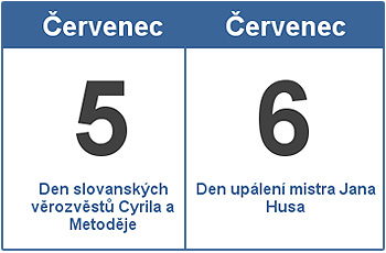 Provozní doba ve svátky 5.7.-6.7.