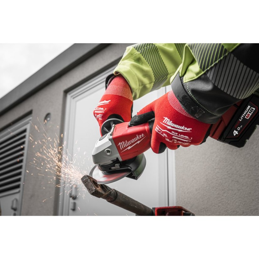 Milwaukee M18™ BLSAG125X-0 bezuhlíková úhlová bruska 125 mm s posuvným spínačem 4933492643