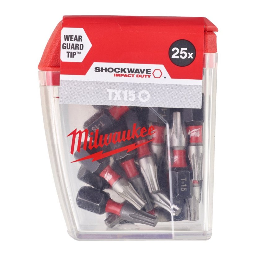 Milwaukee šroubovací bity TX15x25mm Shockwave 25ks 4932430873