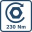 Utahovací moment 230 Nm.